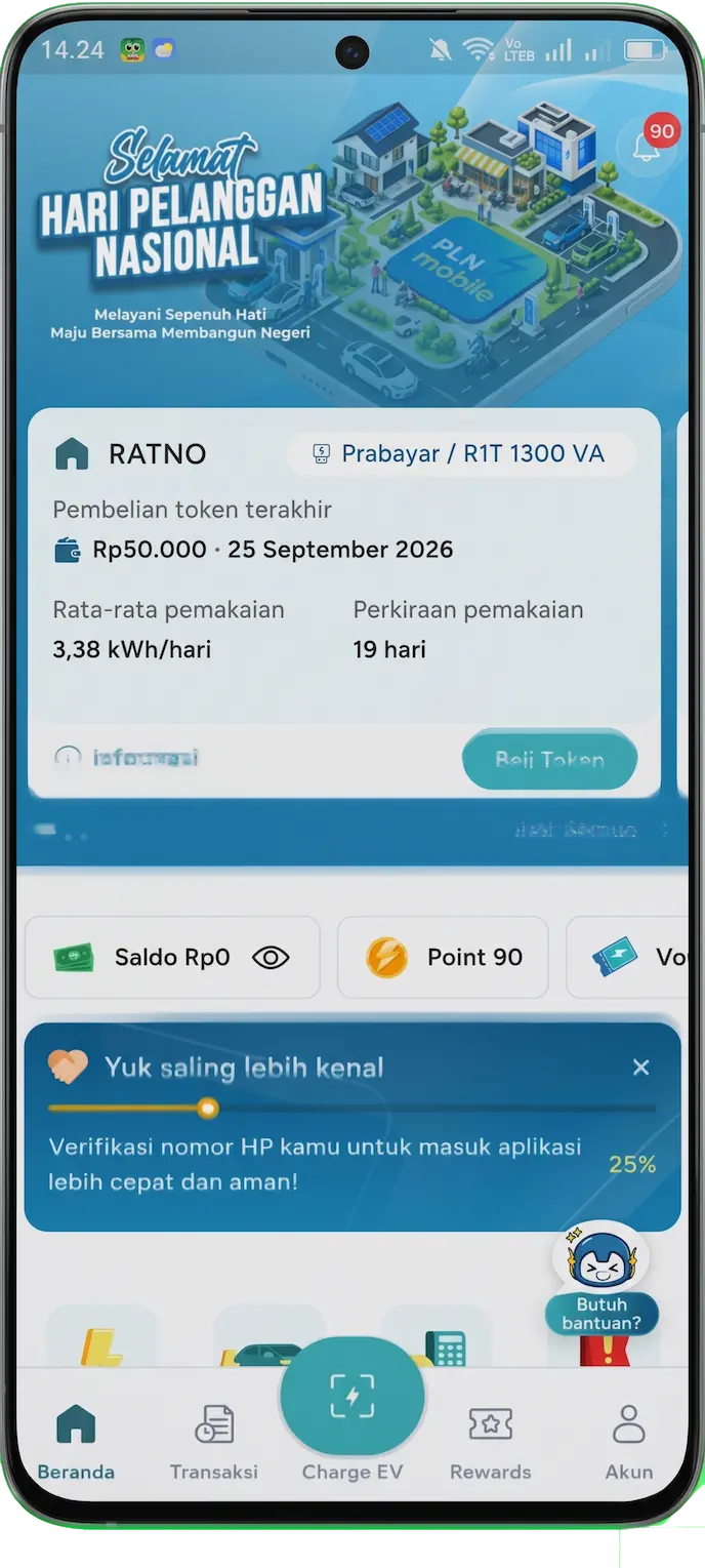 Tampilan Aplikasi PLN Mobile